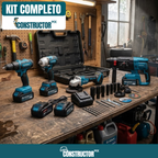 Kit Completo de Herramientas de Perforación, Corte e Impacto + REGALO: Batería Extra y Accesorios Complementarios